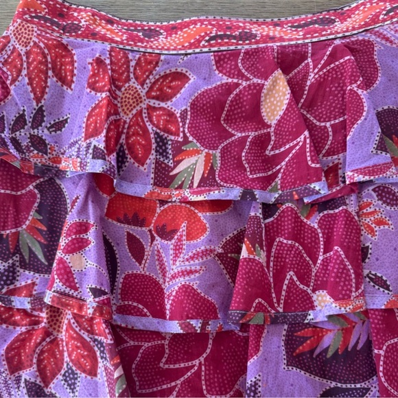 FARM Rio tiered floral mini skirt size XS - Picture 11 of 12